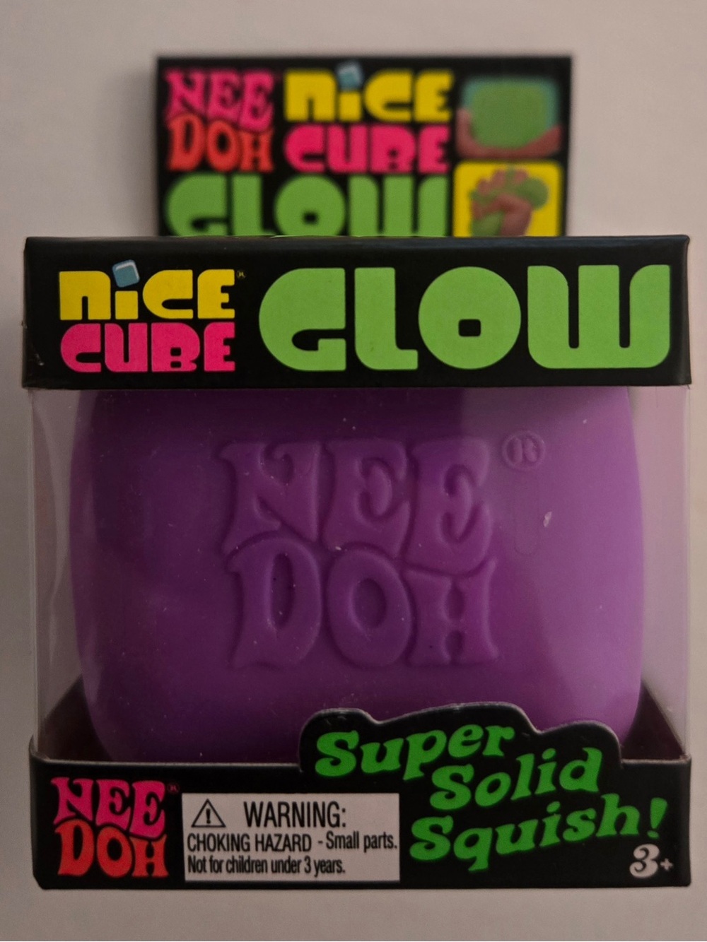 Needoh Glow Super Solid Squish Purple Kids Sensory Toy